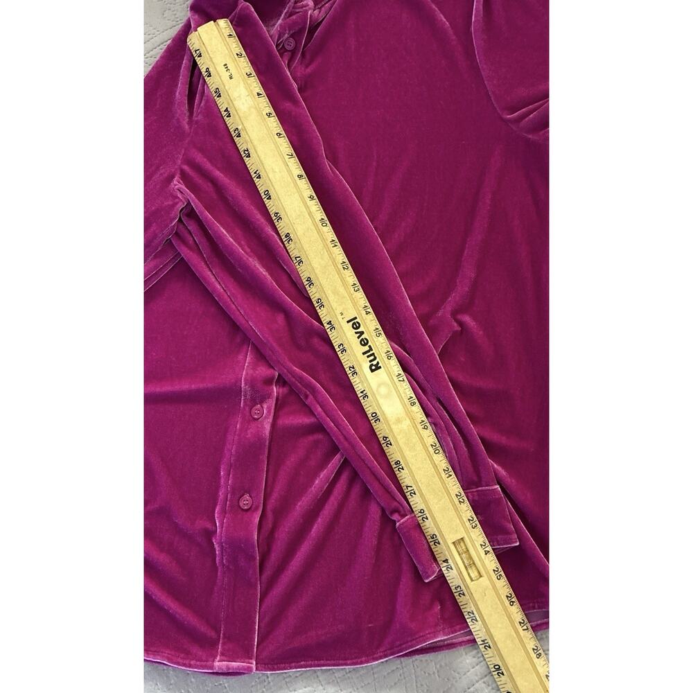 Soft Surrounding Sz Xl Fuchsia Ls Button Down Tun… - image 8
